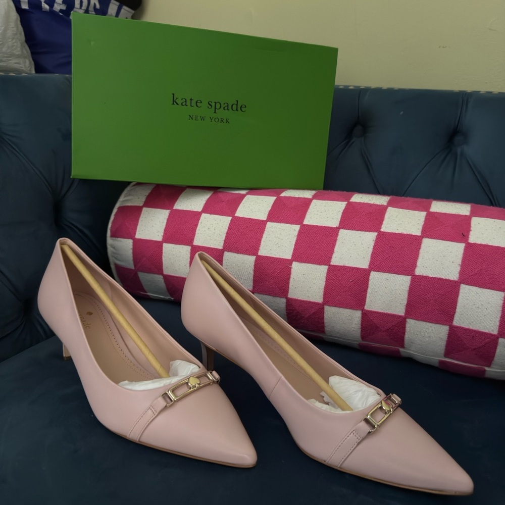 Kate Spade Hallie Smooth Leather Pump - Rose Smoke - Size 11